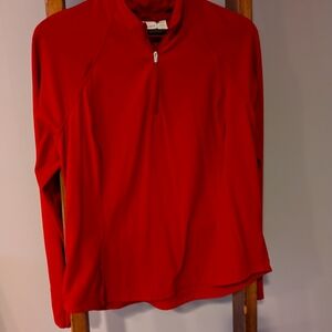 Athleta Vibrant Red Zip Pullover